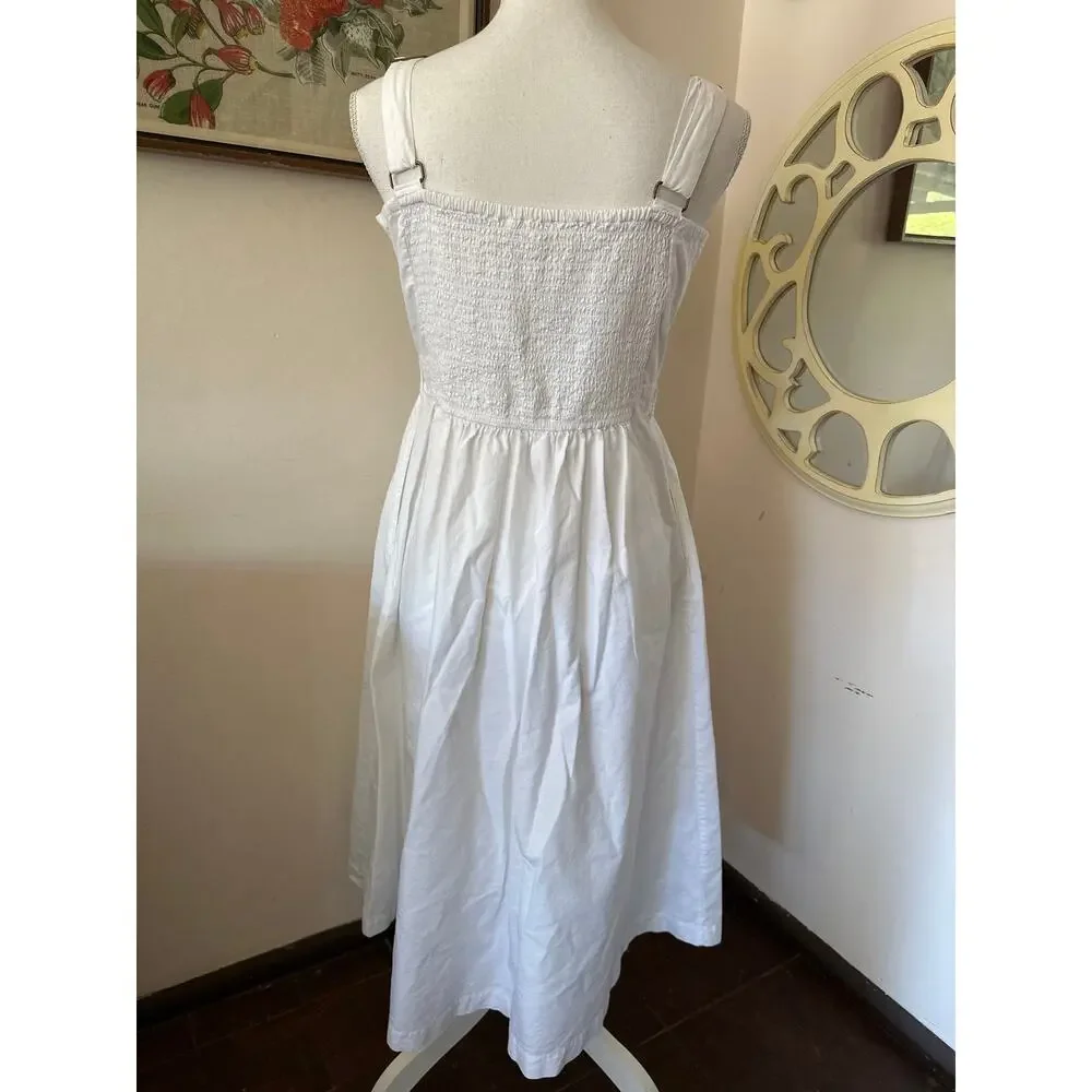 *Time and True White Sundress Size M (8-10) Pockets - Picture 2 of 5